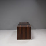 Poliform Wood & Leather Desk With Storage Units