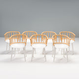 Magis White & Natural Ash Cyborg Stick Dining Chairs, Set of 7